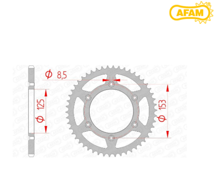 CORONA AFAM ACERO ESTANDAR 86610 PASO 525